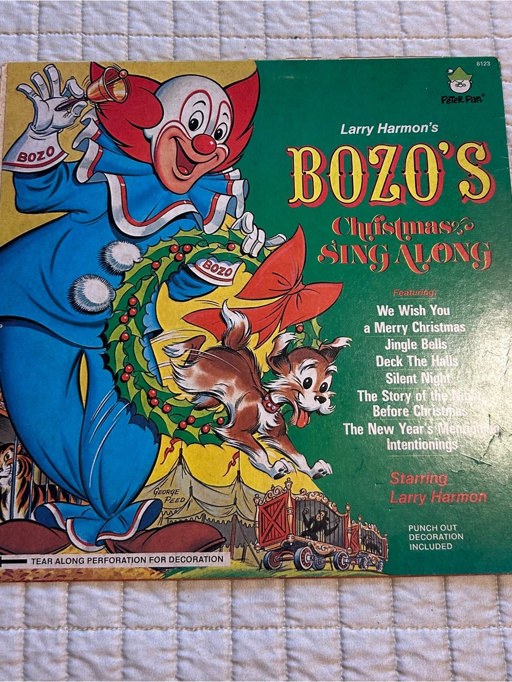 🍀VTG Bozo’s Christmas Sing-Along Record - Green Cover